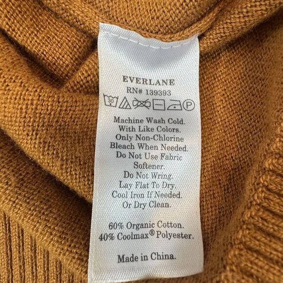 Everlane No-Sweat Sweater Uniform Cotton Coolmax Cinnamon Copper Brown Men Large - Picture 9 of 10